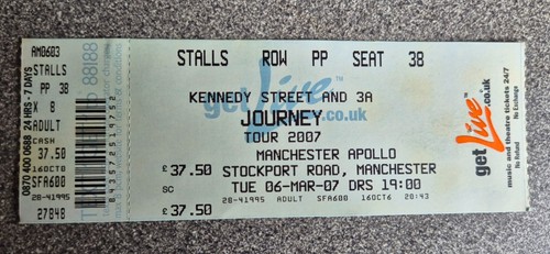 Used concert ticket - **, journey
