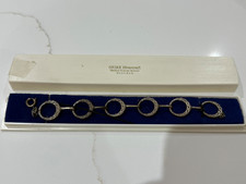 VINTAGE 1970s ORTAK SCOTTISH SILVER RINGS BRACELET - MALCOLM GRAY