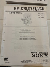 RM-S78/RM-S78T/RM-V30 Remote