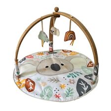 Kyoot Cosy Padded Baby Play Mat Unisex Play Gym with Wooden Removable Toy Bar