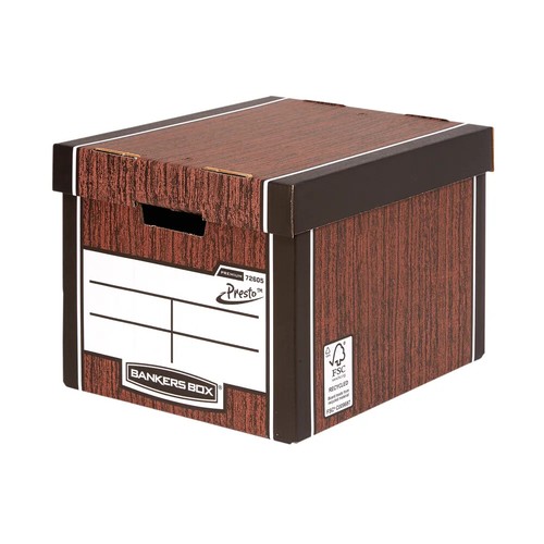 Bankers box woodgrain tall - box,