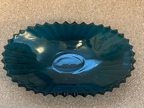 Glass dish bowl - dish/bowl, blue