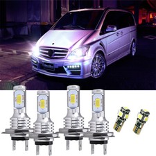 For Mercedes Vito W639 H7 H7 501 Super White LED High/Low/Side Headlight Bulbs