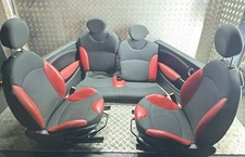BMW MINI COOPER S R56 HALF LEATHER FRONT & REAR SEATS RED & BLACK 2007-2013