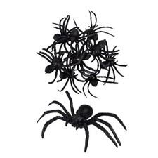 Halloween Black Spiders 8cm -