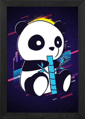 Panda animal framed wall - panda,