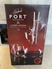 Lakeland Handmade Port Decanter & 4 Port Sippers Set – 800 ml – Brand New in Box