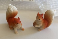 2 x Micro Landscape Resin Ornaments - Squirrels - 4cm High