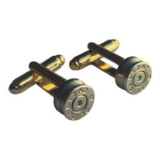 Men's Gold 5.56 Nato Bullet Cufflinks - Military, Armed Forces, Navy, Army Gift