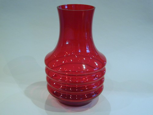 Scandinavian tall hooped - , vase