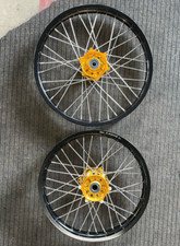 YAMAHA YZ125-450 DNA WHEEL PAIR 21/18 GOLD BLACK 1999-2025  FANTIC??