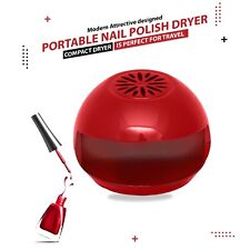 NAIL DRYER EASY QUICK BLOW POLISH DRY FAN PORTABLE BEAUTY MANICURE PEDICURE RED