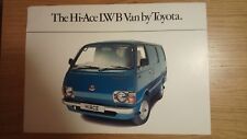 TOYOTA HI-ACE LWB Long Wheelbase Van UK Market Brochure Flyer February 1978