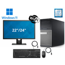 Windows11 DELL/Lenovo/HP Core i7 Cheap Fast Desktop Bundle PC& Monitor SET WiFi