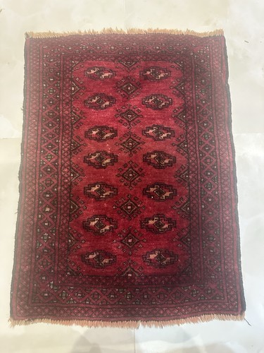 Vintage hand knotted bokhara - hand-knotted,