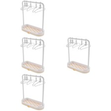  4 Sets Doll Clothing Baby Clothes Hangers Accessories for Dolls with Rack