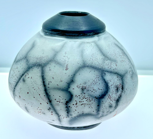 Vintage raku vase pot - vintage, unique