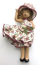 A Unique Linda Harris Handmade Pottery Wall Hanging Girl 5” Tall