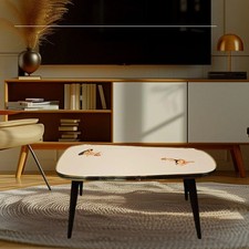 Rockabilly Retro Coffee table dancette style legs  George Petty style Pin-Up art