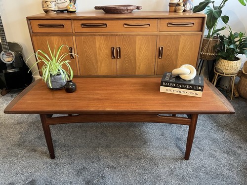 Vintage teak plan coffee - vintage,