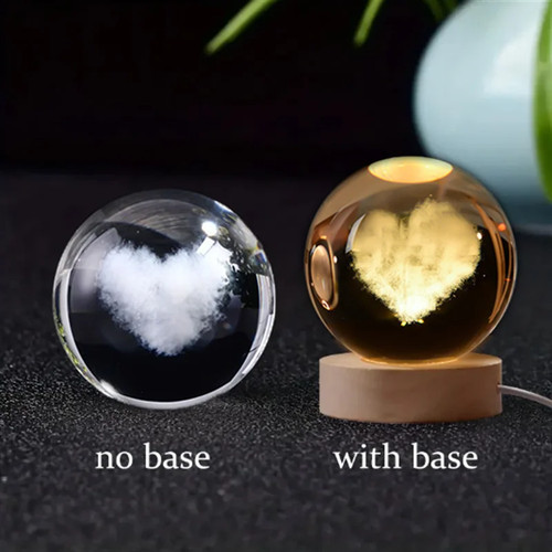 6cm crystal planet night - 3d,