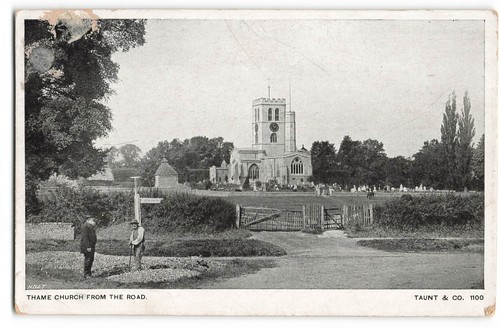 Thame church from road old - from,