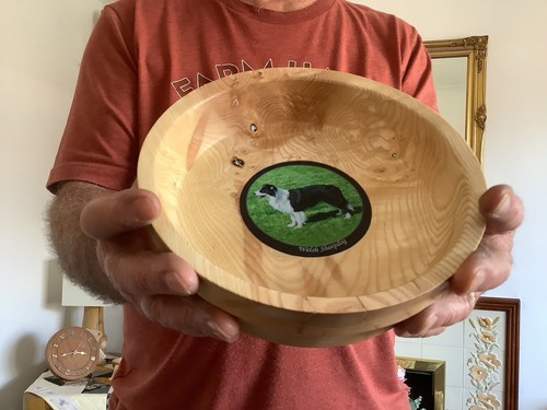 Hand turned ash bowl - , with
