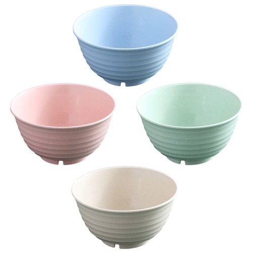 4pcs wheat straw - 4pcs, bowls