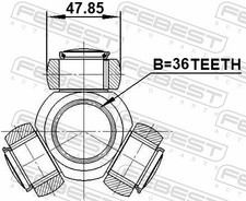 3x ✅Fits FEBEST 0216-Z50 TRIPOID NISSAN MURANO Z50 2002.09-2007.10 C ⭐UK Seller⭐
