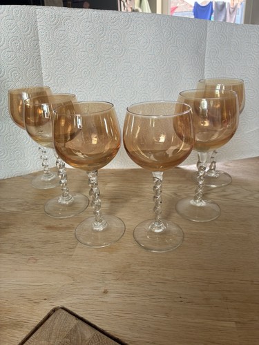 Vintage amber lustre - 6x, barley