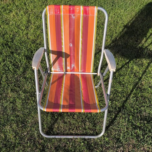 Vintage folding deckchair - folding,