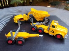 MATCHBOX KING-SIZE #K-10 SCAMMELL PIPE TRUCK AND #K-7 CURTISS-WRIGHT REAR DUMPER