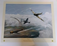 David Pritchard Aircraft Print "Hammer Blow" with pilot and artist signatures