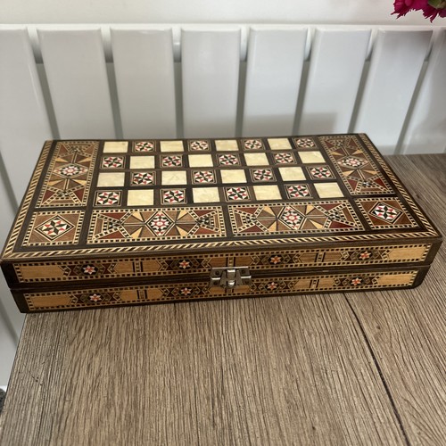 Vintage handcrafted wood inlay - handcrafted,