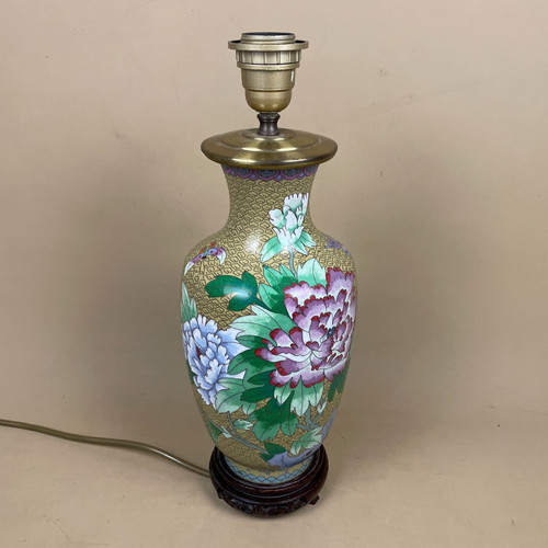 Oriental cloisonne lamp - oriental,