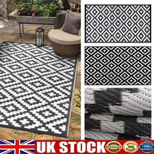 Extra Large Waterproof Picnic Mat Outdoor Garden Camping Rug Black/Dark Grey UK-