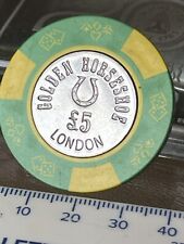 Vintage Casino Metal Token £5 Poker Chip with Plastic Case London Collectible