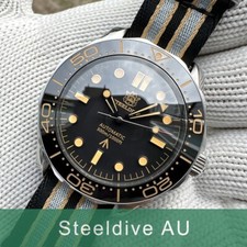 Steeldive SD1957, S-Master 007, NH35, DD AR Sapphire, Lume, 300m Diver, 2 Straps
