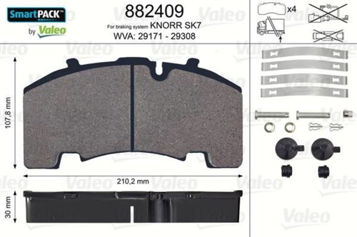 Rear disc brake - pad, set