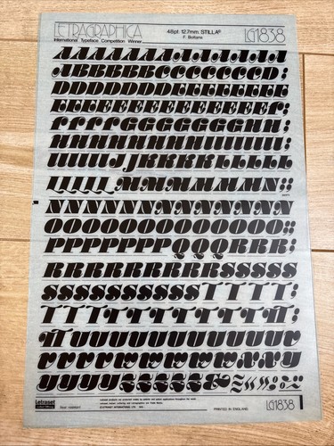 Letraset rub dry - letraset,
