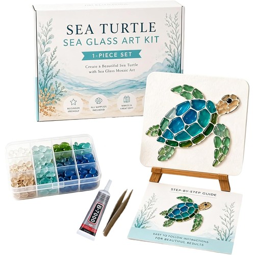 Sea glass art - sea, kit,diy