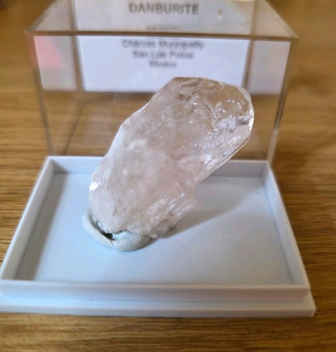 Pink danburite crystal - pink,