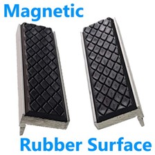 MAGNETIC VICE JAWS PAIR ENGINEERS BENCH VICE RUBBER GRIP SOFT PADS 6" 150mm