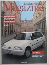 CITROEN FRONTLINES XM Estate ZX Diesel Citela Electric Car Magazine Winter 1992