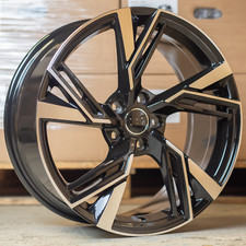 17" Audi A3 2003-2025 Gloss Black Polished RS6E Design 7.5j Alloy Wheels X4