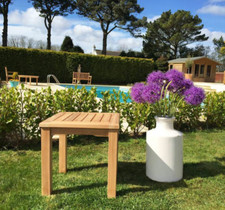 45cm Teak Square Garden Coffee Tables