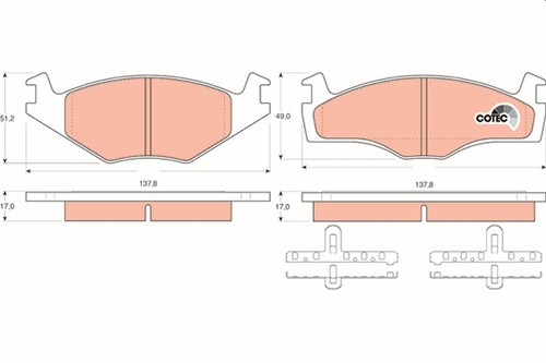Brake pads trw - trw, gdb1219
