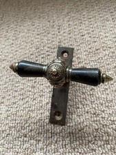 Victorian Brass Lock door Cupboard Latch Cabinet Window Catch  Old Antique