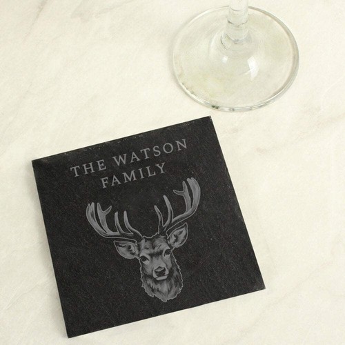 Personalised stag slate - stag,