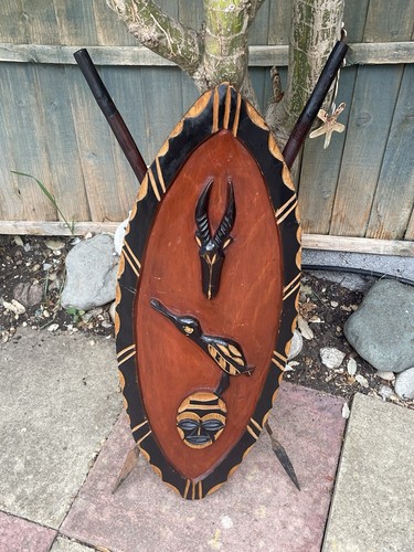 Vintage hand carved solid wood - vintage,